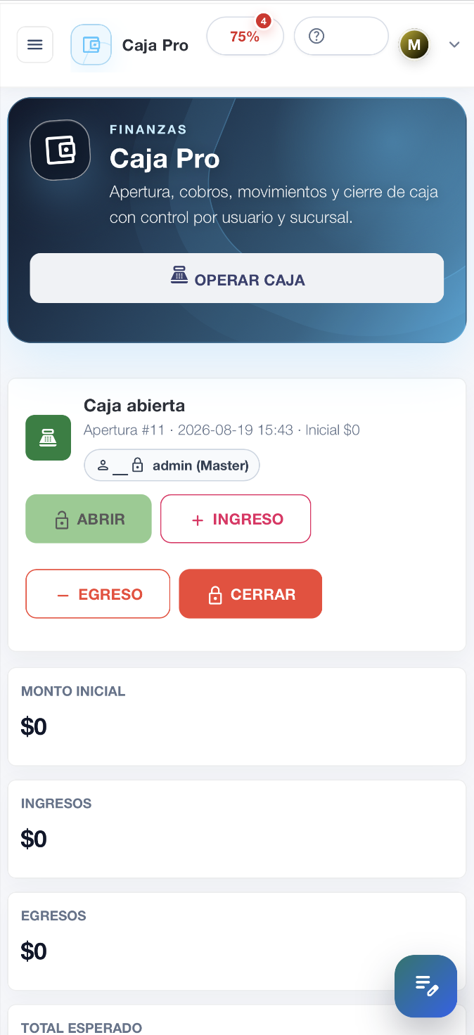 Caja AppCloud en móvil