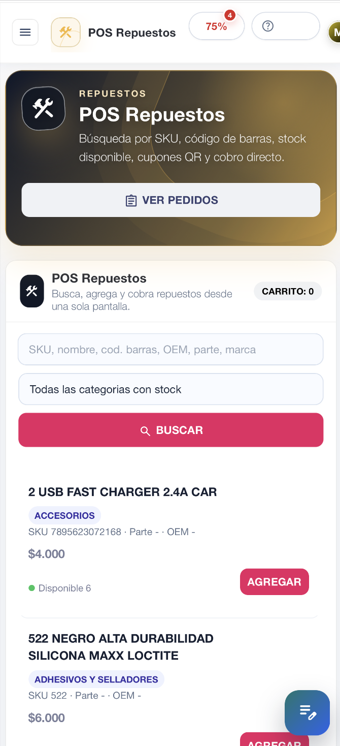 POS AppCloud en móvil