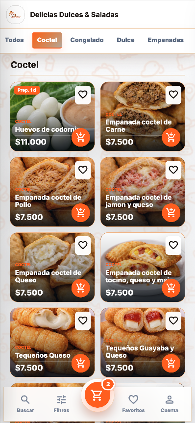 Catálogo online AppCloud en móvil